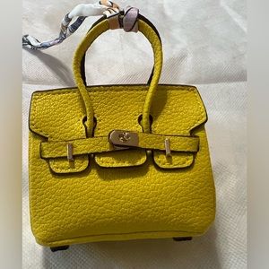 Yellow Mini Bag Car Keys/earphones Holder